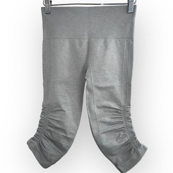 Lululemon In The Flow Crop II Leggings 4 Seamless Heathered light Gray W6B41S - Picture 5 of 8